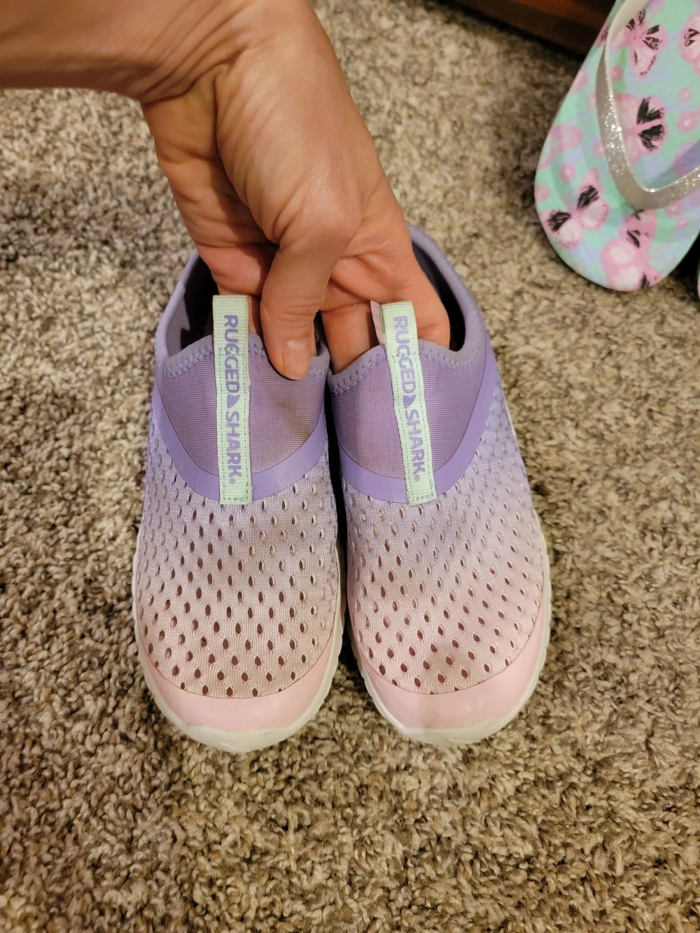 Kids Lavender & Pink Water Shoes – Slip-On Mesh Aquatic Shoe Bundle